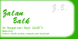 zalan balk business card